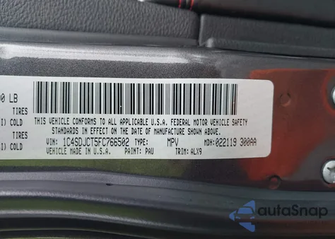 2015 Dodge Durango R/T from USA, damaged, VIN 1C4SDJCT5FC766502
